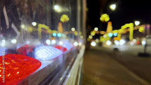 christmas lights shine on main street usa, hometown america at christmas
