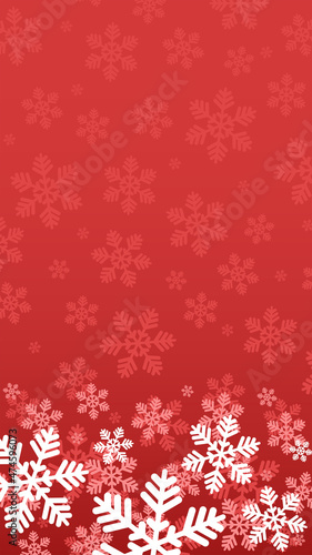 Snowflake Background Vector Red Portrait - Christmas   Holidays