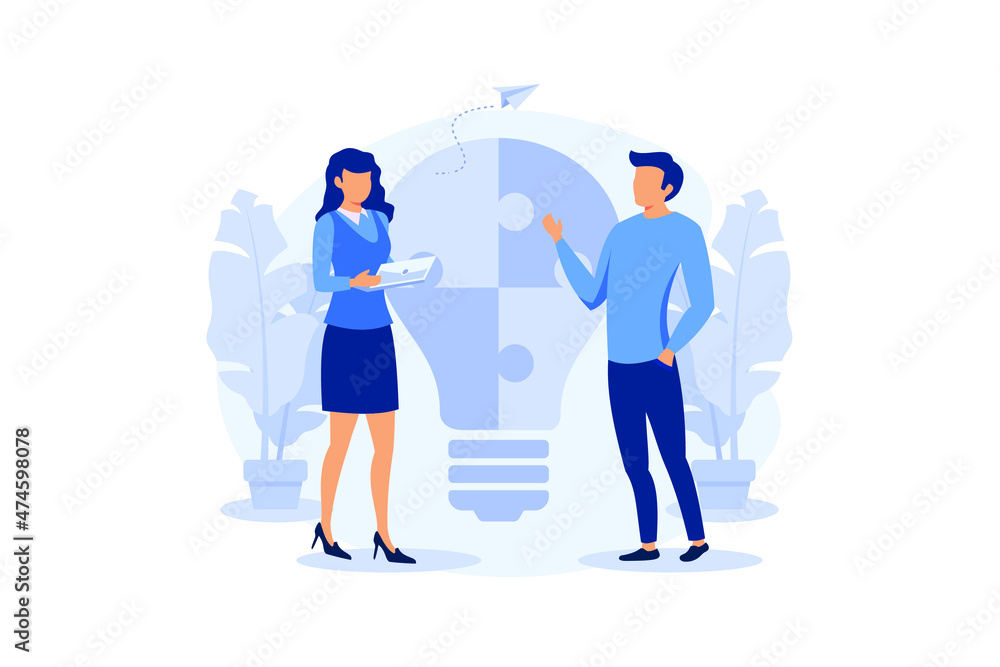 people with lightbulb puzzle, business concept. Team metaphor.
people connecting puzzles vector. flat design modern illustration people with lightbulb puzzle, business concept. Team metaphor.
people connecting puzzles vector. flat design modern illustration