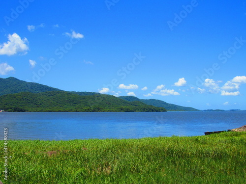 lake and mountains