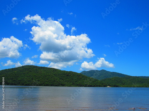 lake and mountains