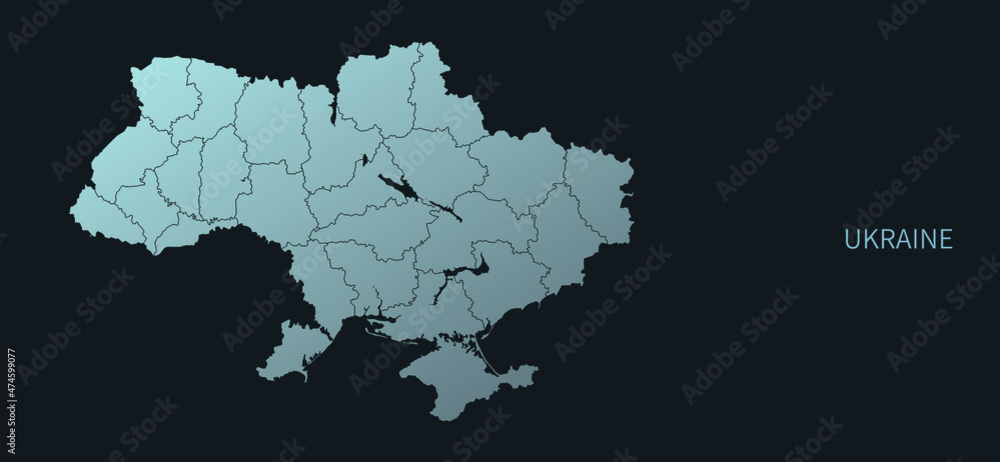 Fototapeta premium Ukraine. Ukraine map. european countries vector map.