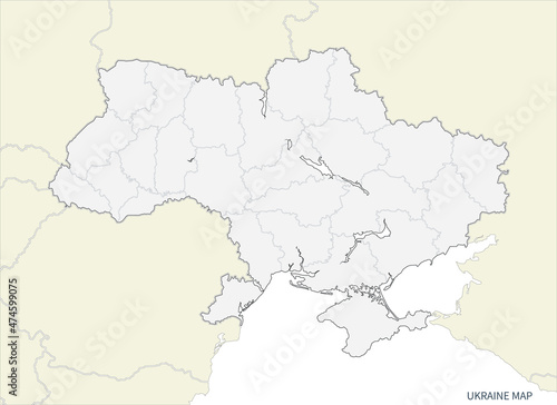 Ukraine. Ukraine map. european countries vector map. 