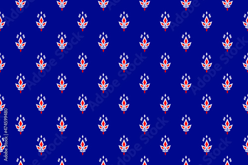 Geometric ethnic oriental seamless pattern traditional Design for background,carpet,wallpaper.clothing,wrapping,Batik fabric,Vector illustration.embroidery style - Sadu, sadou, sadow or sado