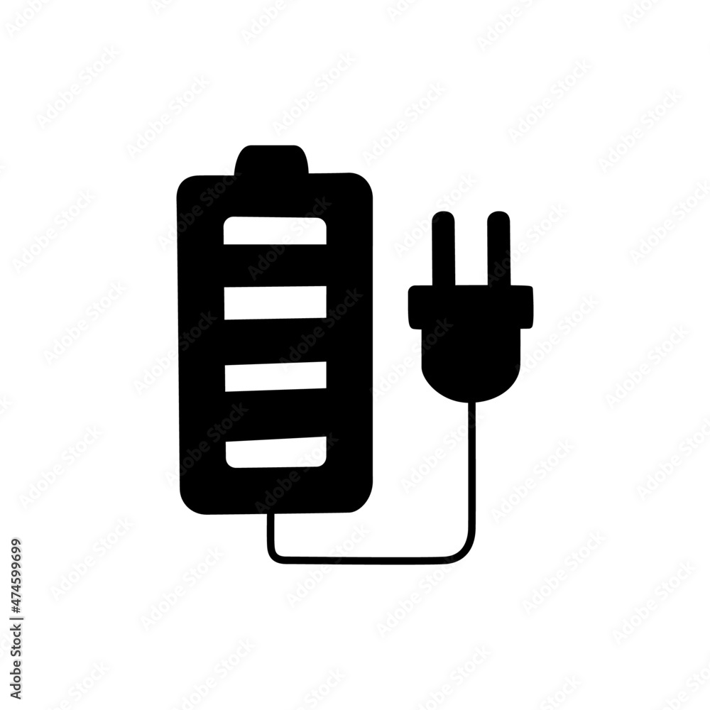 Rechargeable Icon in black flat glyph, filled style isolated on white background Rechargeable Icon in black flat glyph, filled style isolated on white background