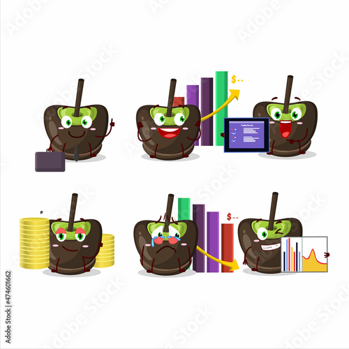 Chocolate sugar candy character designs as a trader investment mascot