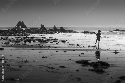 walking on the beach