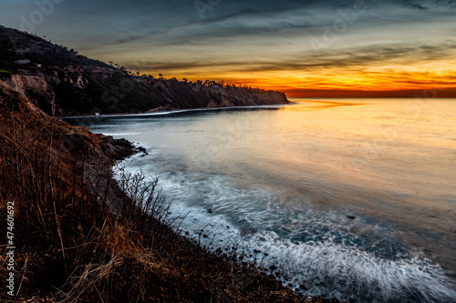 sunset over the sea