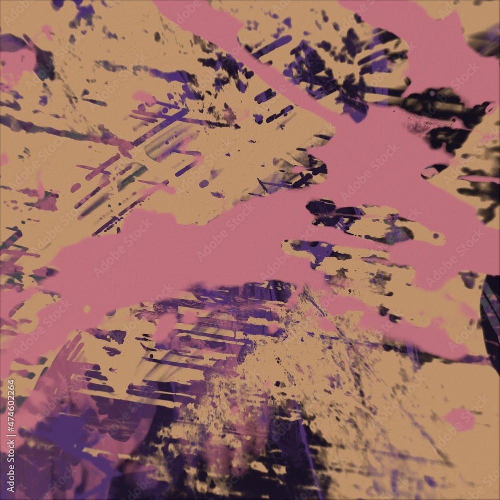 Fototapeta premium Colorful paint splashes. Abstract colorful ink pattern. Texture backdrop for various projects.