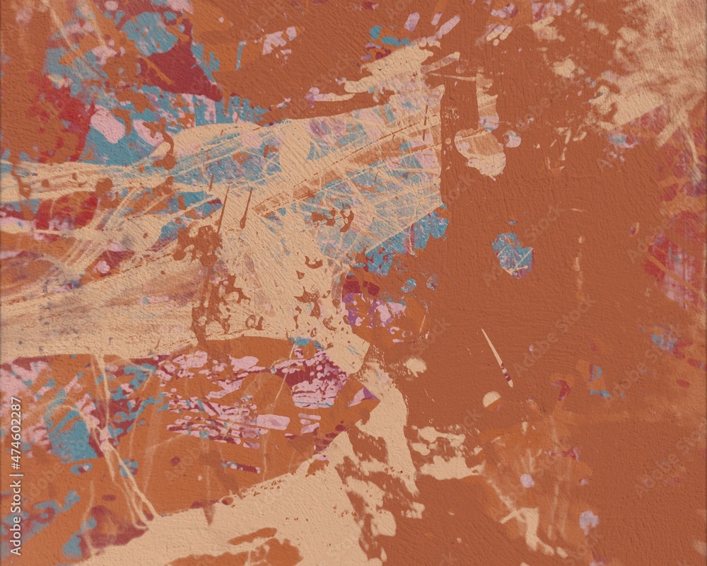 Obraz premium Colorful paint splashes. Abstract colorful ink pattern. Texture backdrop for various projects.