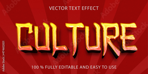 culture vector text effect