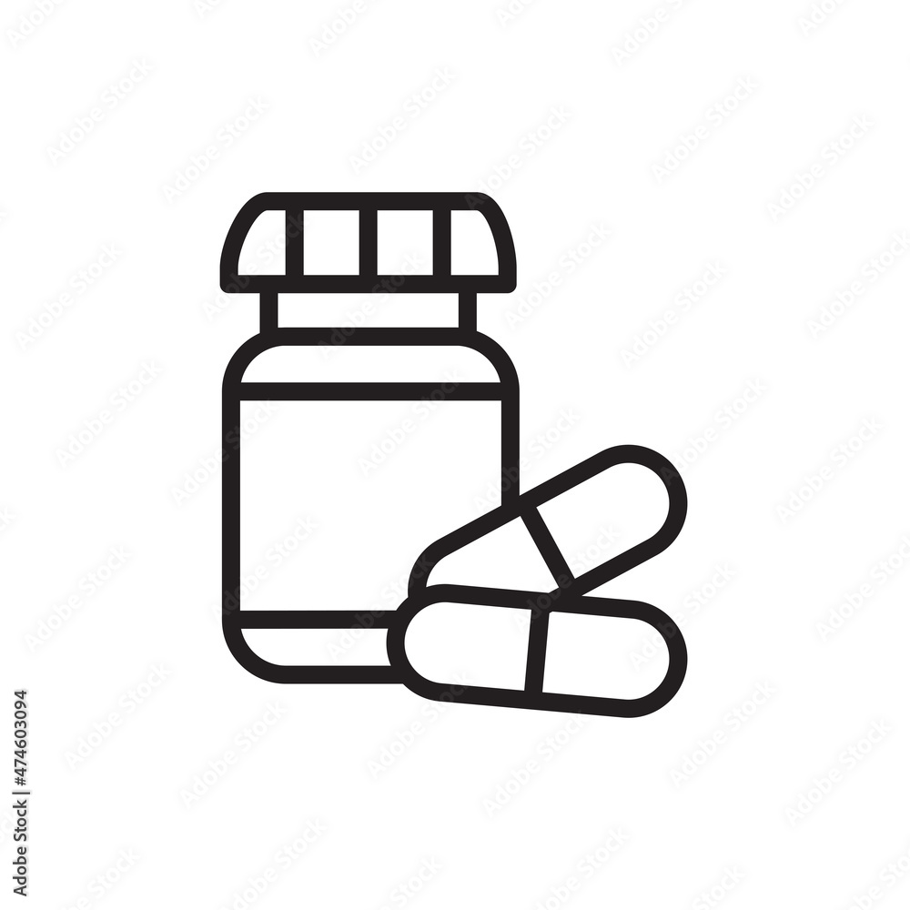 bottle pill icon vector design templates bottle pill icon vector design templates
