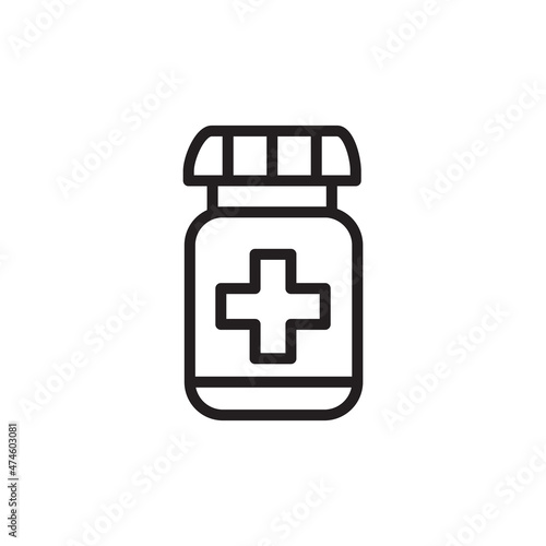 bottle pill icon vector design templates