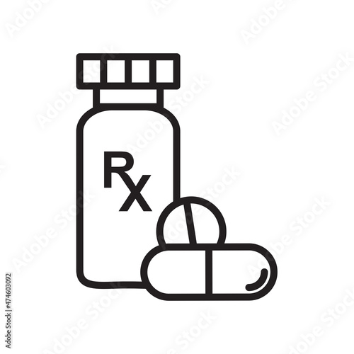 bottle pill icon vector design templates