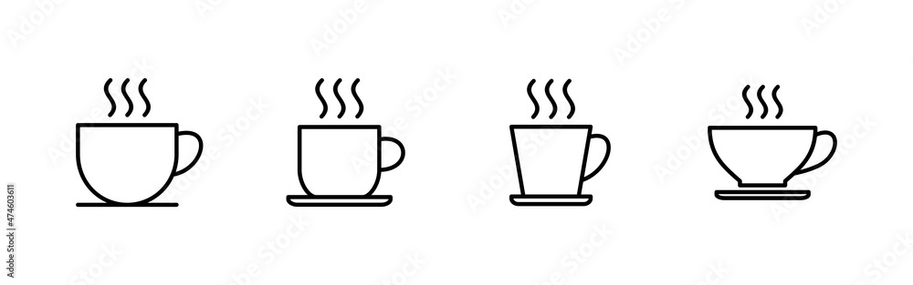 coffee cup icons set. cup a coffee sign and symbol coffee cup icons set. cup a coffee sign and symbol