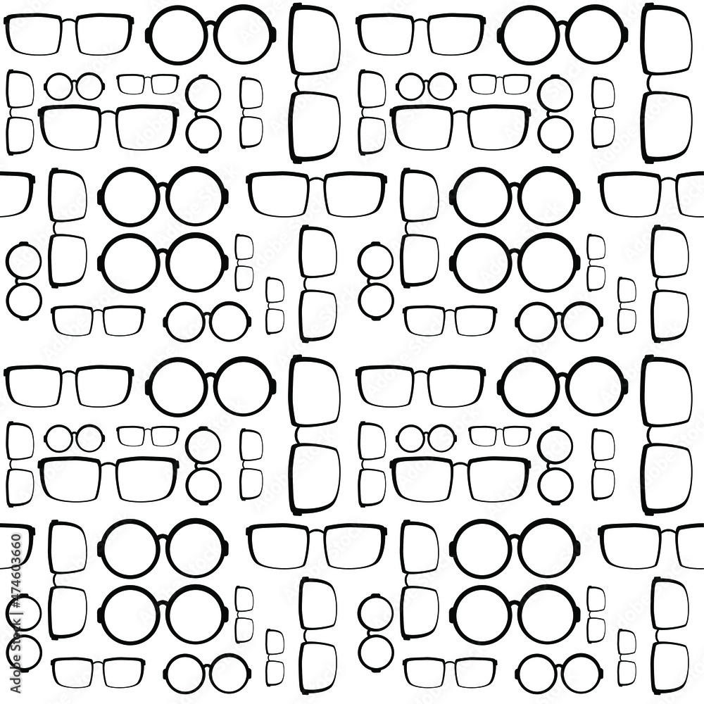 Glasses seamless pattern. Glasses seamless pattern.