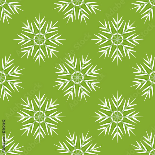 A seamless pattern on a square background is snowflakes. Design element