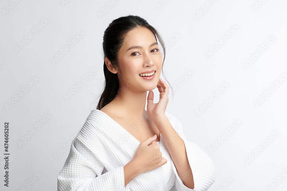 Beautiful young asian woman with clean fresh skin on white background, Face care, Facial treatment, Cosmetology, beauty and spa, Asian women portrait. Beautiful young asian woman with clean fresh skin on white background, Face care, Facial treatment, Cosmetology, beauty and spa, Asian women portrait.