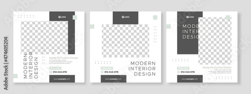 furniture banner social media pack template premium