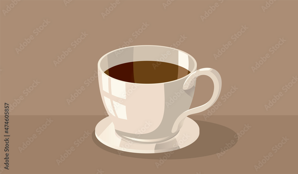 Coffee Cup Vector Cartoon Banner Illustration Coffee Cup Vector Cartoon Banner Illustration