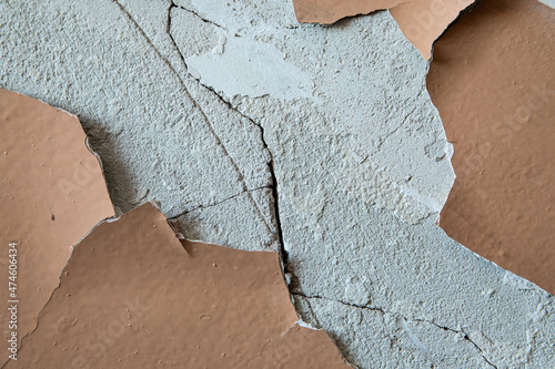 Peeling paint. Historic building, Renovation and repair work