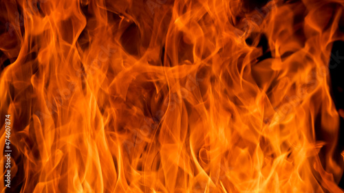 blaze fire flame texture background © Nattapol_Sritongcom