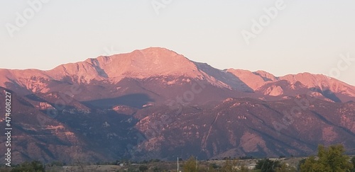 Fototapeta sunrise in the mountains