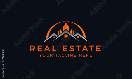 Real estate logo design, home logo design vector template, house vector art