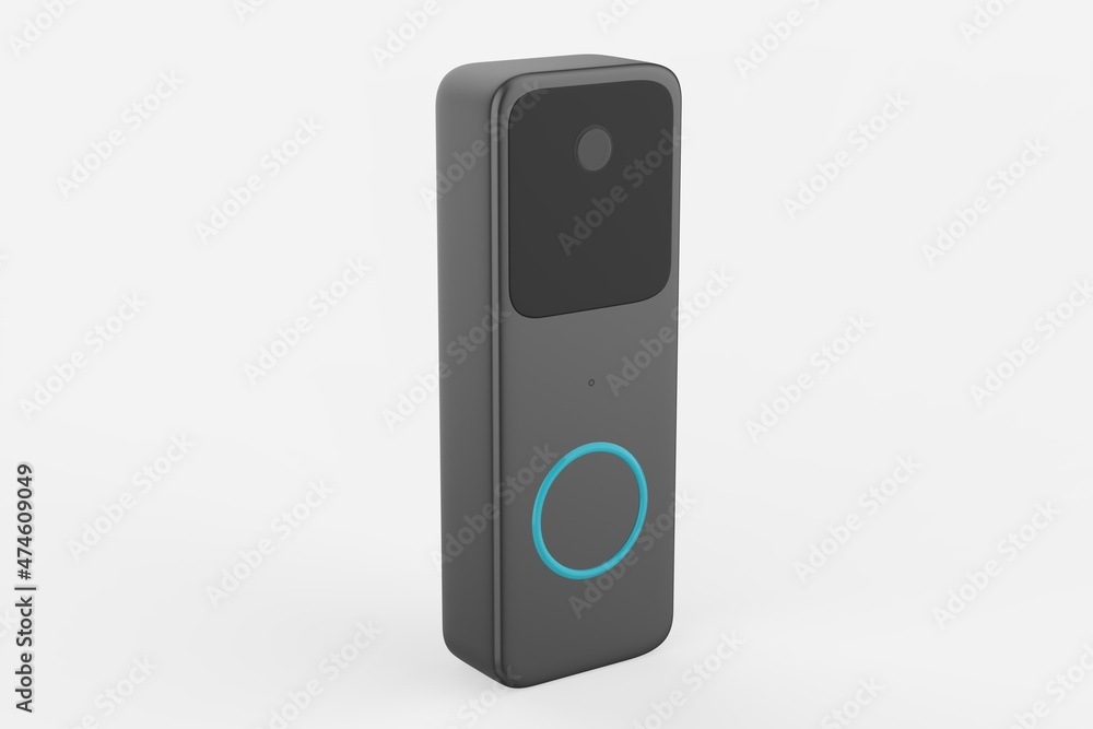 Introducing Blink Video Doorbell Outdoor camera system with Sync Module 2 Two-way audio, HD video, motion and chime app alerts. 3d illustration Introducing Blink Video Doorbell Outdoor camera system with Sync Module 2 Two-way audio, HD video, motion and chime app alerts. 3d illustration