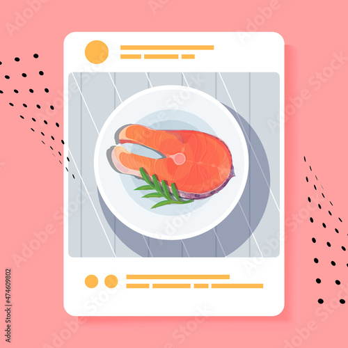 appetizing photo of fresh raw salmon fish and herbs on plate food blogging social media blog post food hunter review