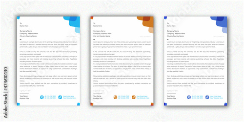 Abstract Letterhead Design Modern Business Letterhead Design Template
