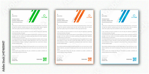 Abstract Letterhead Design Modern Business Letterhead Design Template © designerakhter