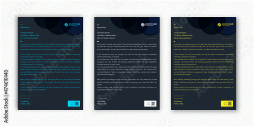 Abstract colorful Letterhead Design Modern Business Letterhead Design Template