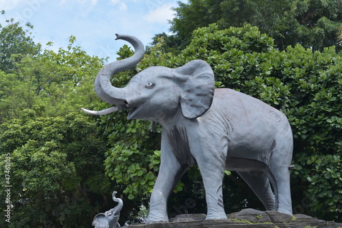 elephant statue in Klaten Park  Indonesia