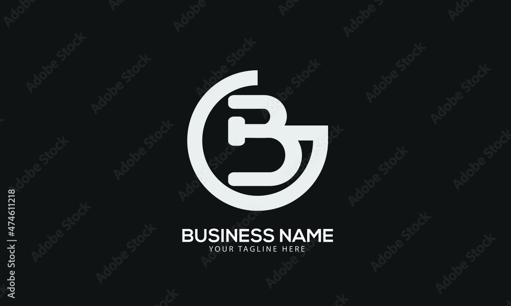 Alphabet BG or GB abstract monogram vector logo template Alphabet BG or GB abstract monogram vector logo template