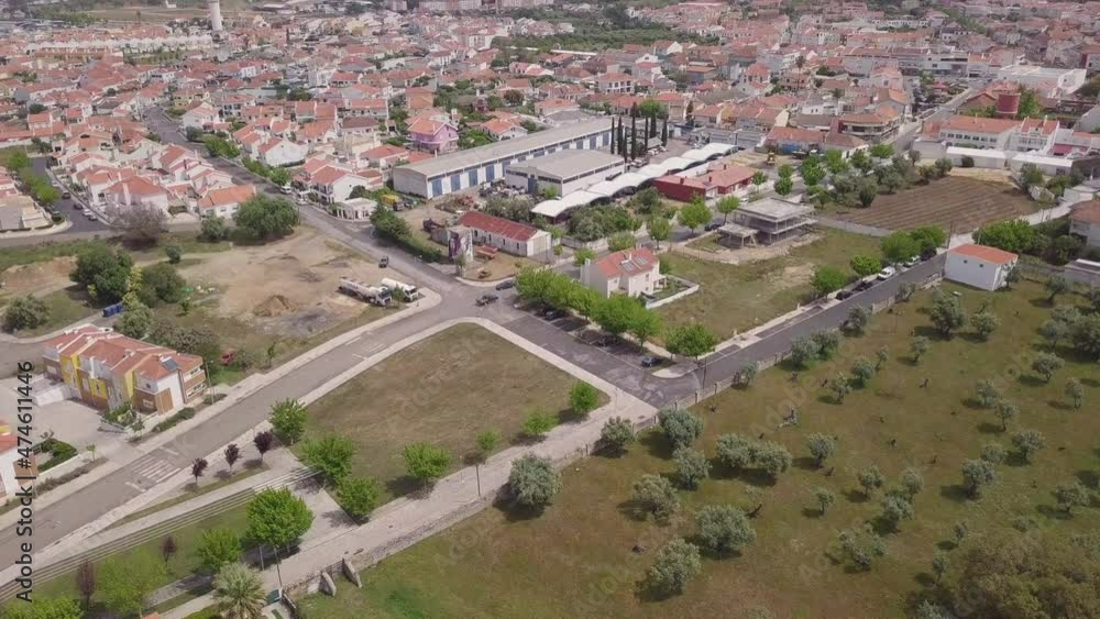 Drone flying into Grandola a small town in Portugal. Shot starts looking down on the edge of town and tilts up to reveal. Drone flying into Grandola a small town in Portugal. Shot starts looking down on the edge of town and tilts up to reveal.
