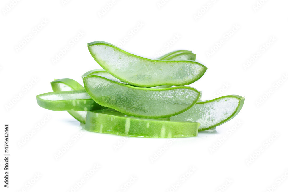 aloe vera fresh leaf with isolated white background aloe vera fresh leaf with isolated white background