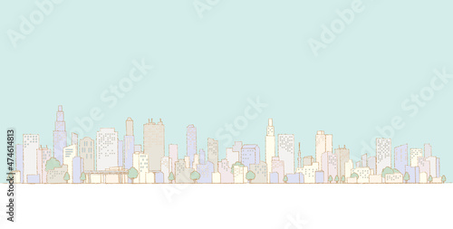 街並みのベクターイラスト. 