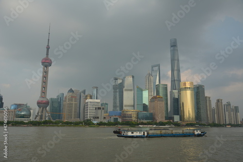 Shanghai skyline and Huangpu river
