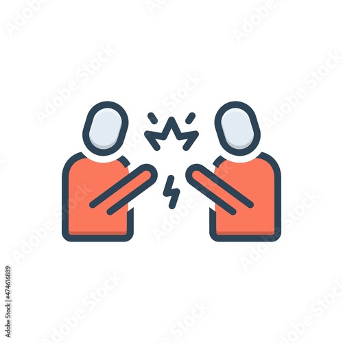 Color illustration icon for opponents
