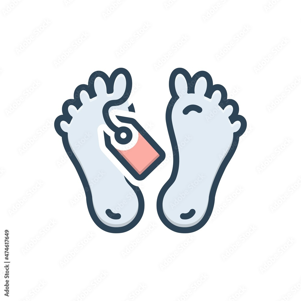 Obraz premium Color illustration icon for dead