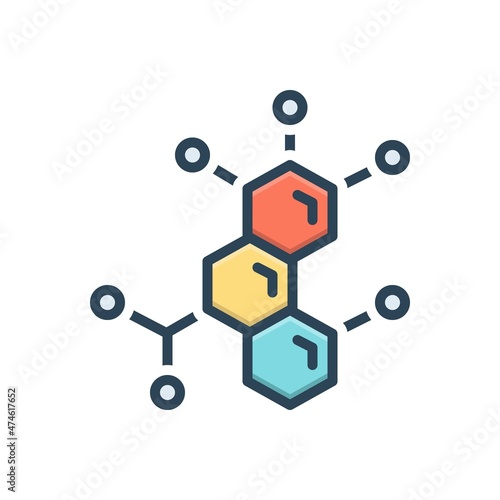 Color illustration icon for enzyme