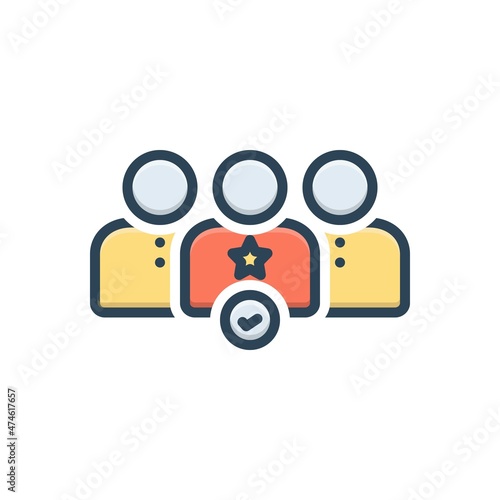 Color illustration icon for nominated