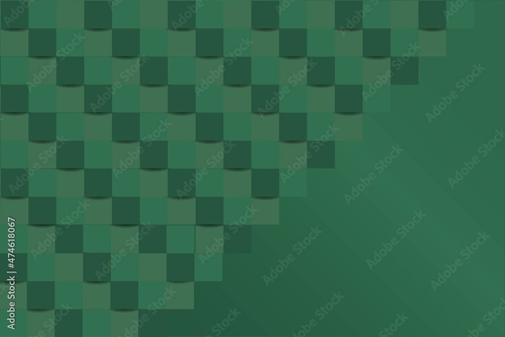 Obraz premium Abstract green background, with 3d design and texture. Vector illustration of EPS 10