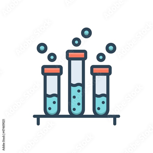 Color illustration icon for tubes photo