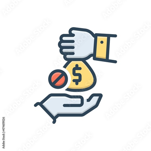 Color illustration icon for corruption