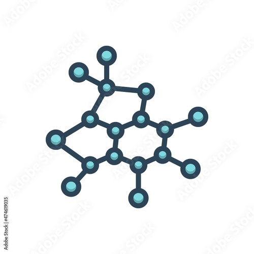 Color illustration icon for oxide