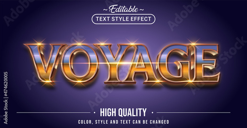Editable text style effect - Voyage text style theme.