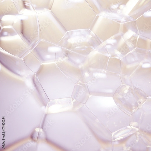 the surface of the bubble. macro close up of soap bubbles look like scienctific image of cell and cell membrane.