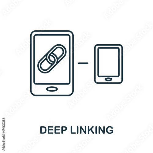 Deep Linking icon. Line element from affiliate marketing collection. Linear Deep Linking icon sign for web design, infographics and more.